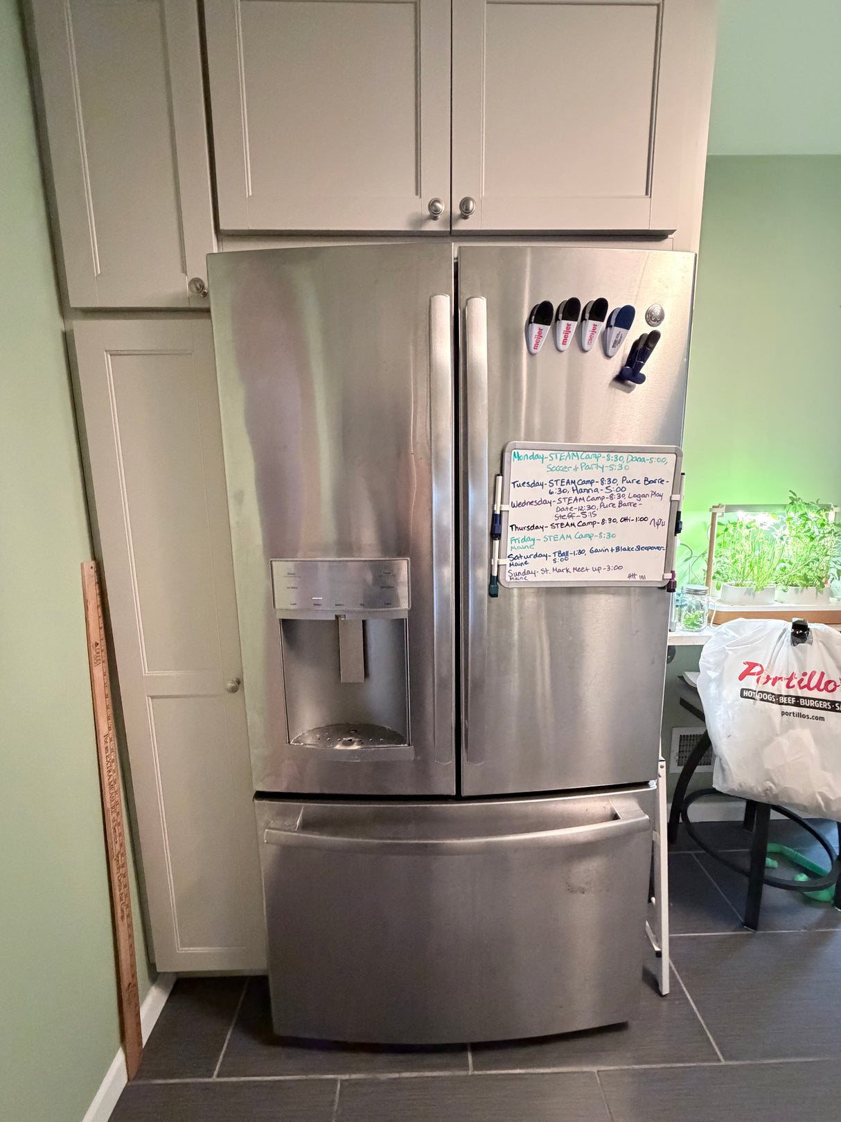 GE Stainless Steel French Door Refrigerator with Bottom Freezer