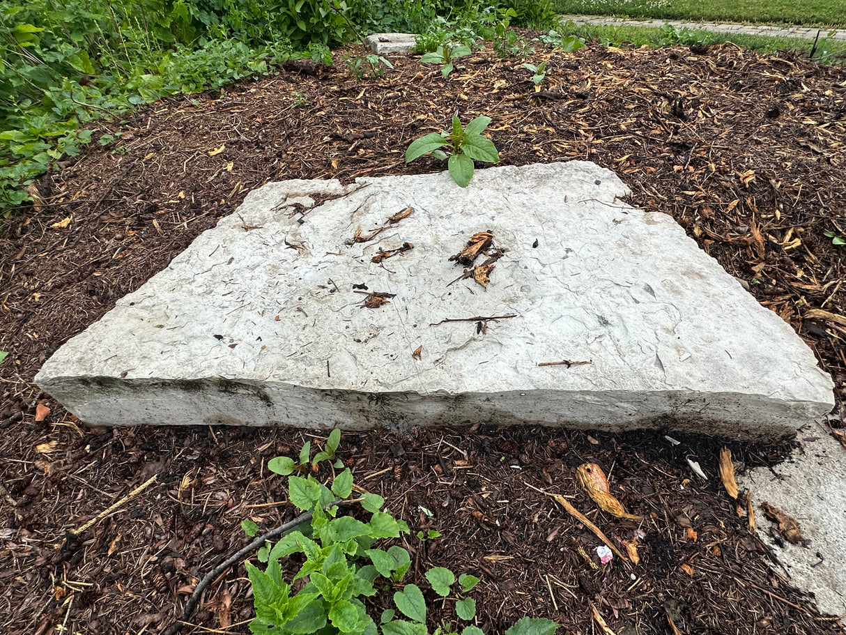 Large natural limestone/flagstone landscape slabs.