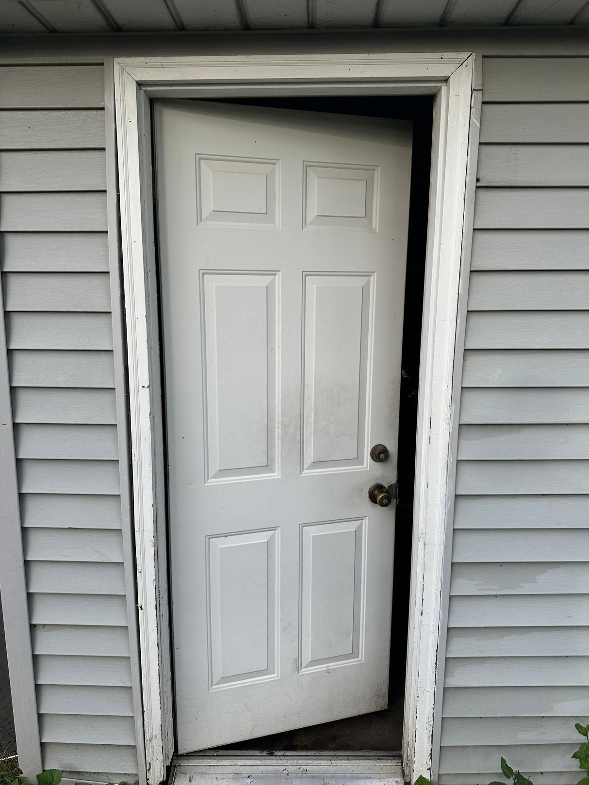 6-Panel Steel Prehung Exterior Door – Approx. 32” x 80”