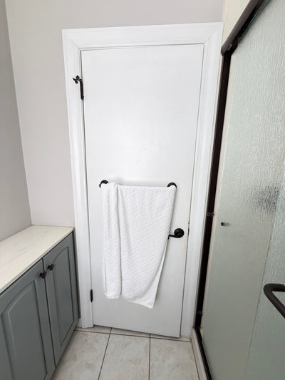 Interior Bathroom Door with Matte Black Hardware