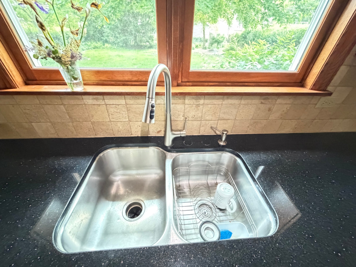 Undermount Stainless Steel 60/40 Double Bowl Kitchen Sink, ~32x20