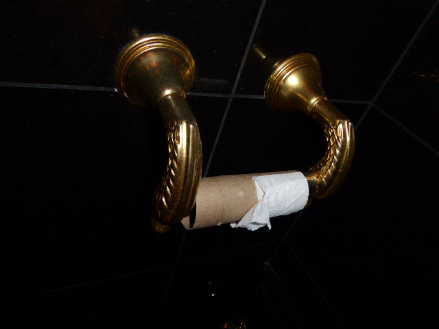 18" Fish Gold Towel Bar & T.P. Holder