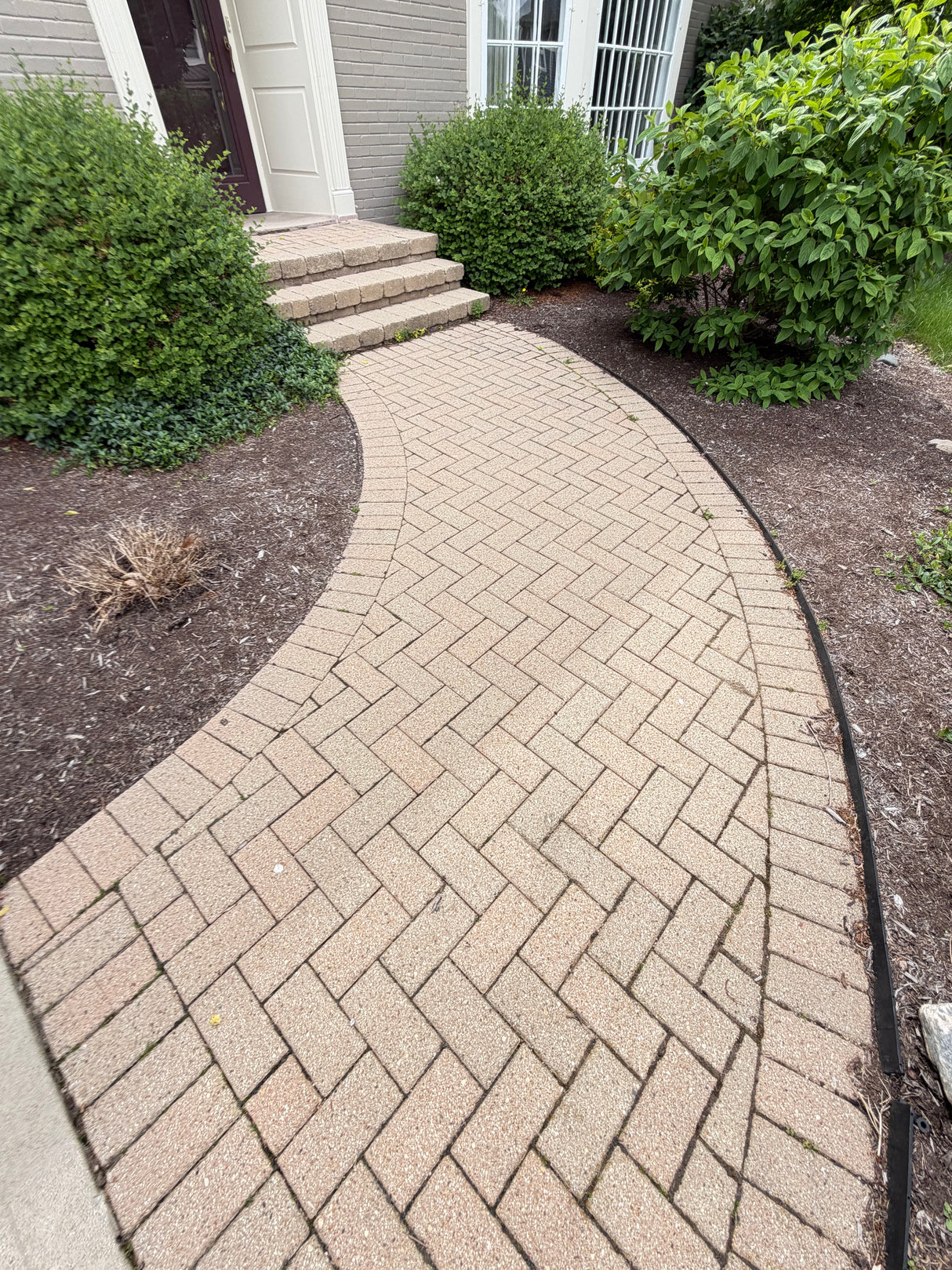 Brick Paver Walkway & Front Entry Steps