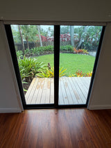 Modern Hurricane Impact Sliding Glass Door – Black Frame