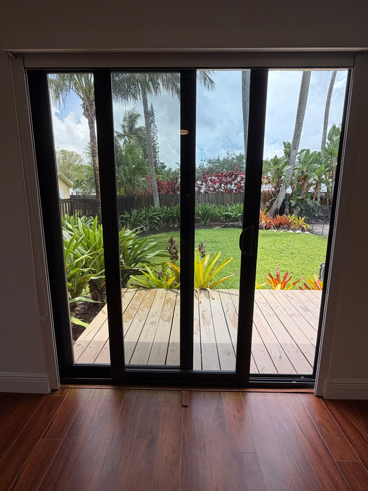 Modern Hurricane Impact Sliding Glass Door – Black Frame