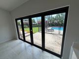 Luxury Hurricane Impact Glass Door System – Modern Black Aluminum