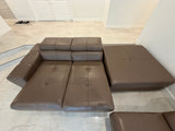 Modern Italian Style Leather Modular Sectional Sofa Set