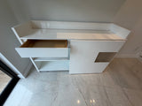 Modern Gloss White Wall Cabinet & Storage Console Set