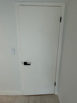 Modern Interior White Flush Doors with Matte Black Hardware – Qty 8